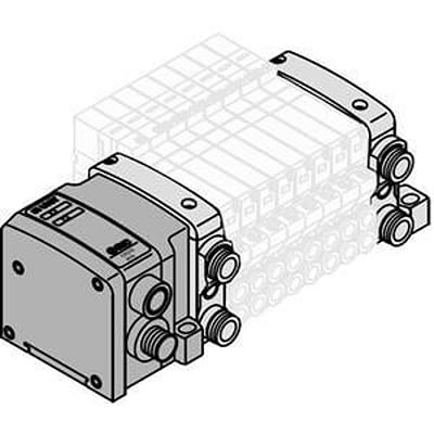 Серия SMC VQC2000 8-станционный коллектор, VV5QC21-08C8SD0
