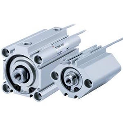 SMC Пневматический компактный цилиндр - CQ2B20-10DC 20 mm Диаметр цилиндра, 10 mm Серия CQ2, Двустороннего действия