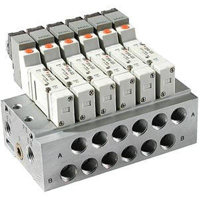 SMC Серия SY3000 10-станционный распределительный блок G, SS5Y3-41-10-C4F-Q