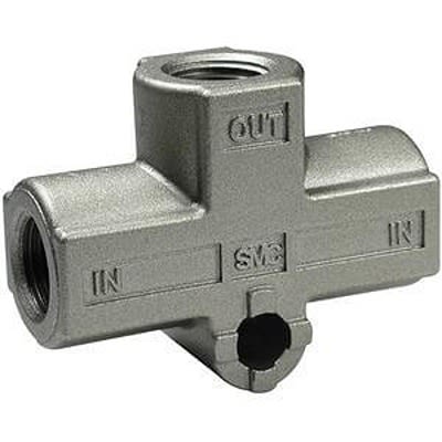 SMC VR1210 Серия, Пневматический логический элемент Функция фитинга 589 L/min 10 бар Макс рабочее давление