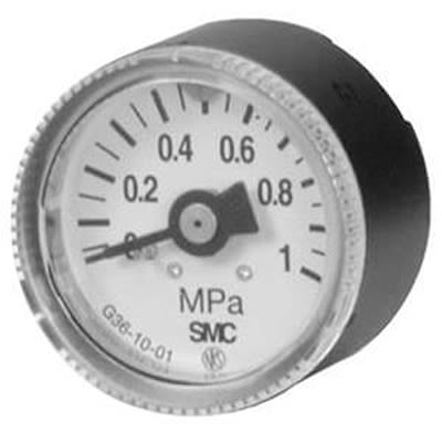 SMC R 1/8 дюйма Манометр, 37.5 мм, 1 MPa