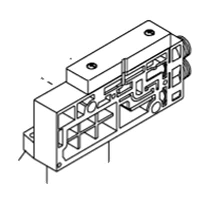 SMC Серия SV1000 Пневматический распределитель клапанов для использования с клапаном, SV1000-52U-2A-C8