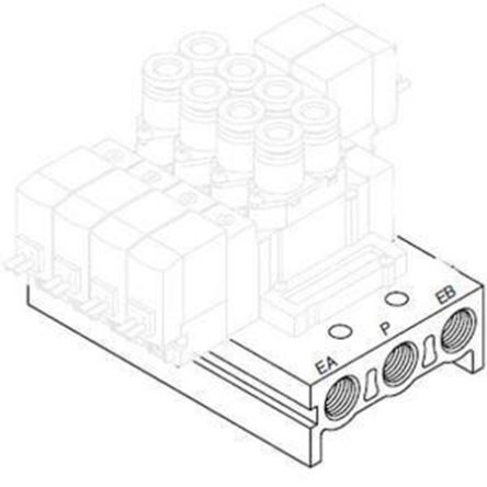 SMC SY5000 серия 7-ми станционный распределитель