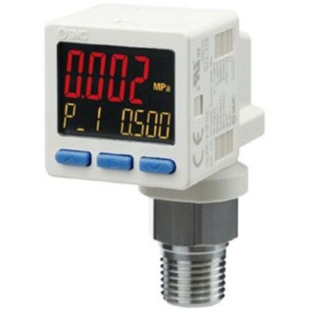 SMC Датчик давления, IP40 10 бар 12/24 V dc 50 °C